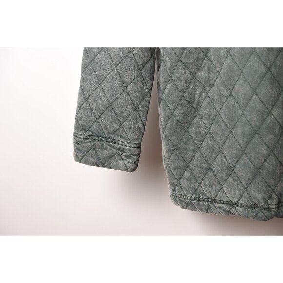 Free People Hunter Evergreen Quilted Barn Comfy Jacket small - Picture 9 of 14